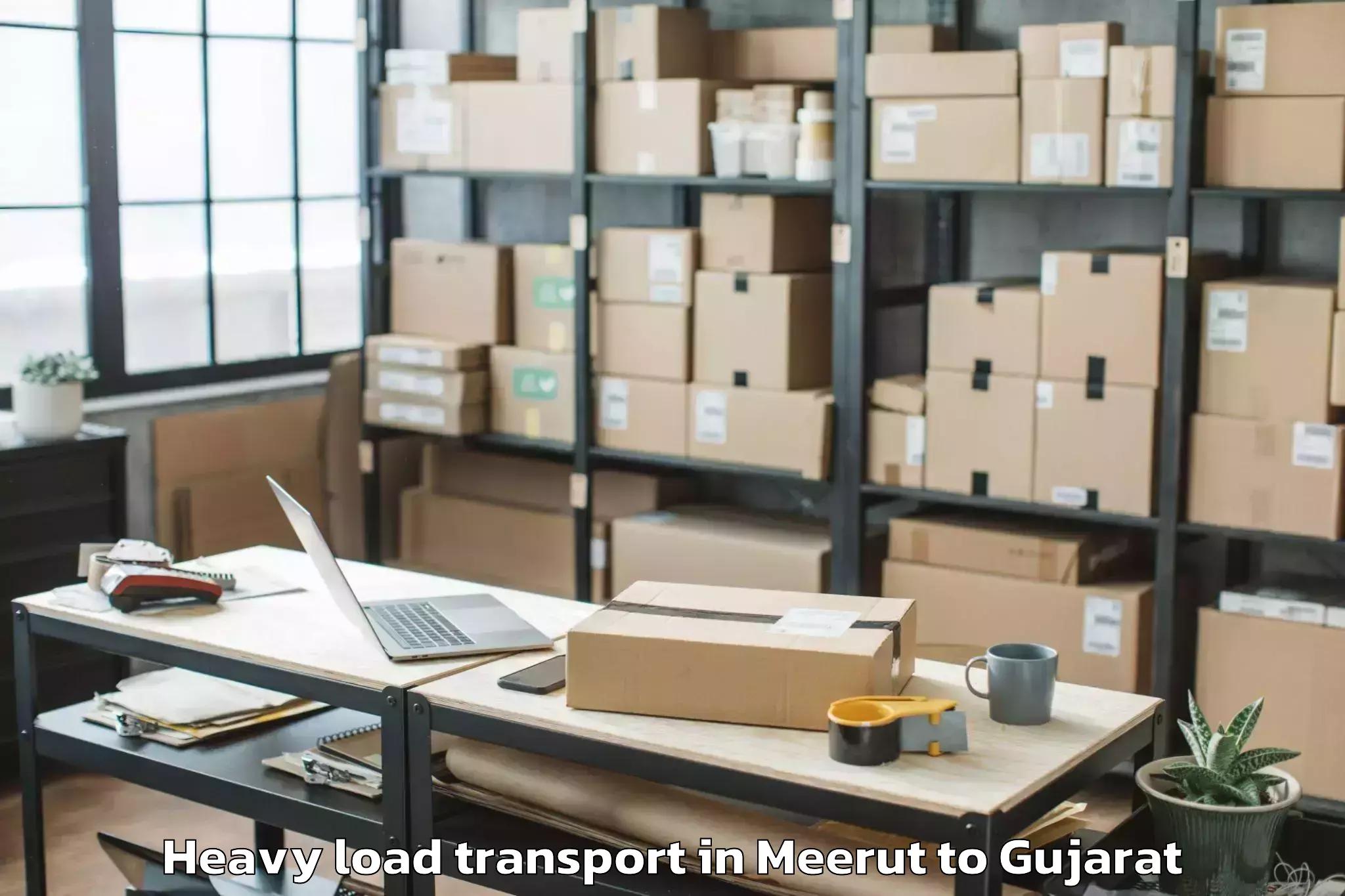 Affordable Meerut to Manavadar Heavy Load Transport